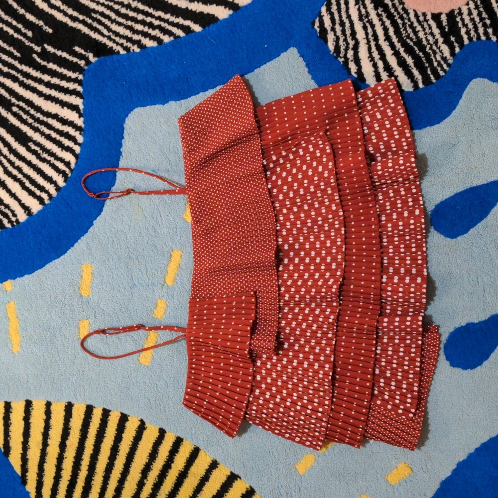 C/Meo Collective Red White Pola Dot Strap Top XS